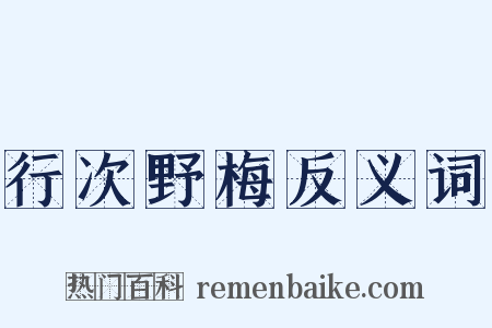 行次野梅反义词是什么意思的图片